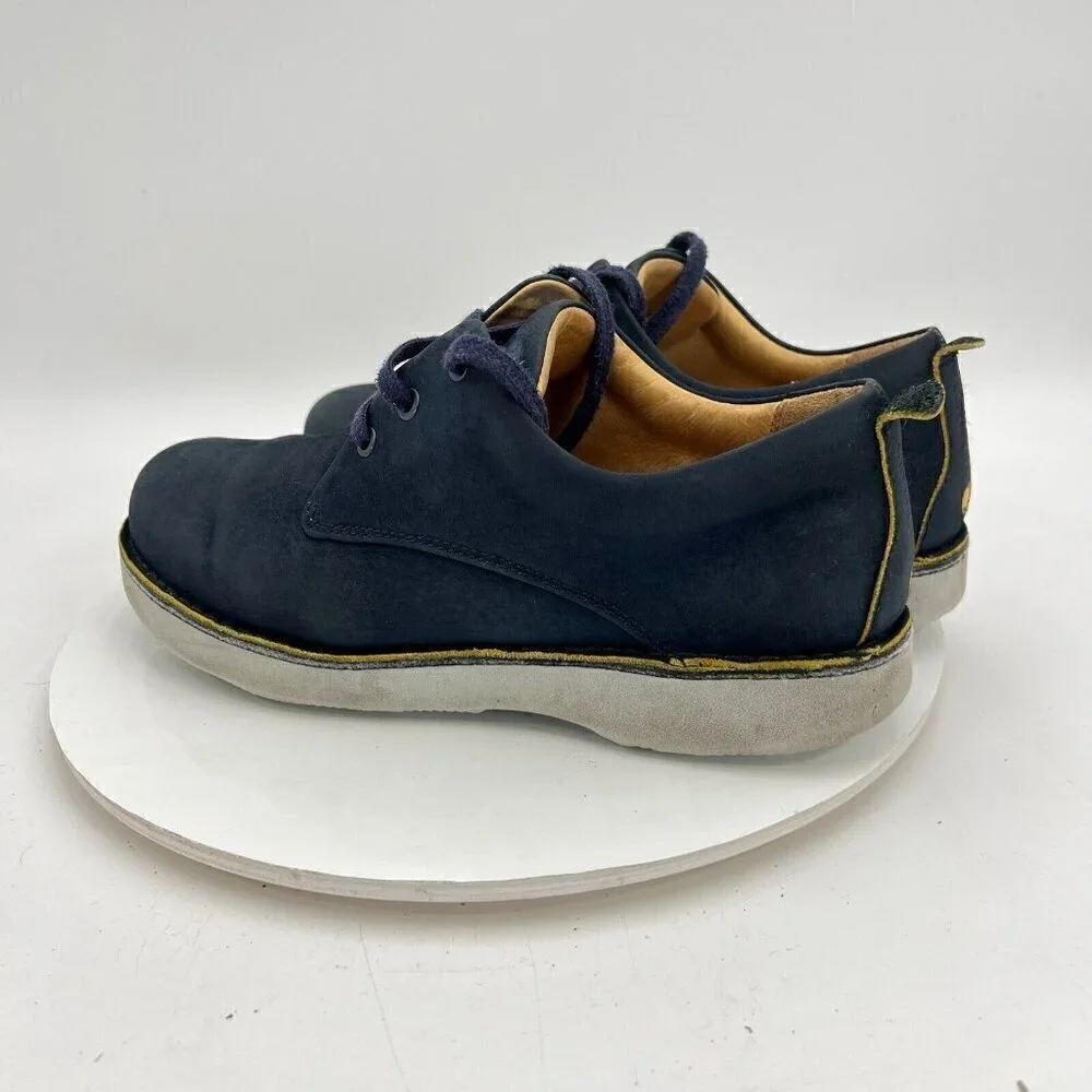 Samuel Hubbard 3216 Men Size 9.5M Blue Navy Suede Lace Up Derby Casual Shoes